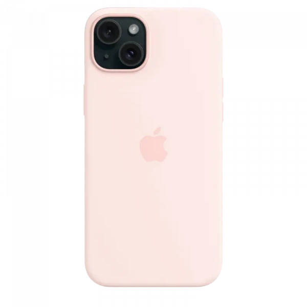 Husă Apple iPhone 15 Plus Silicone Case with MagSafe, Roz deschis
