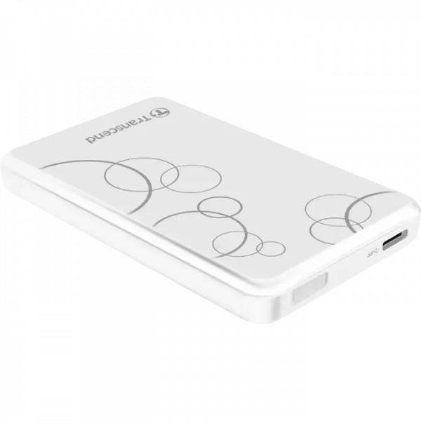 Внешний портативный жесткий диск Transcend StoreJet 25A3, 1 TB, White (TS1TSJ25A3W)