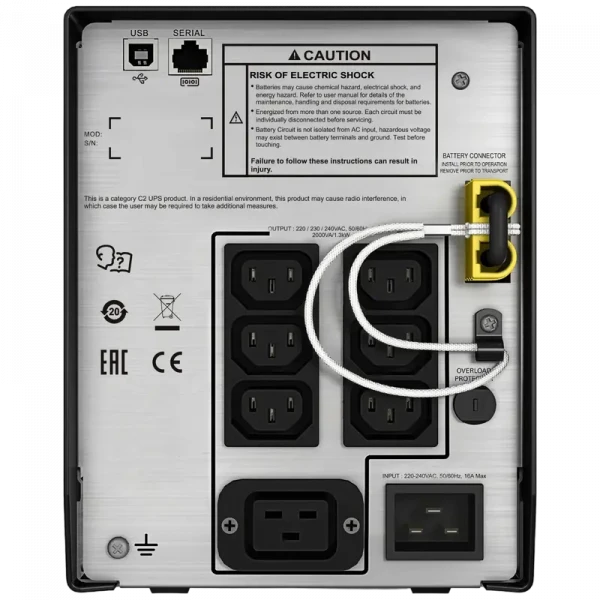 Источник бесперебойного питания APC Smart-UPS SMC2000I-RS, Линейно-интерактивный, 2000VA, Башня