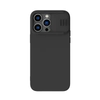 Husă Nillkin iPhone 14 Pro Max, CamShield Silky Silicone, Negru