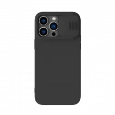 Husă Nillkin iPhone 14 Pro Max, CamShield Silky Silicone, Negru