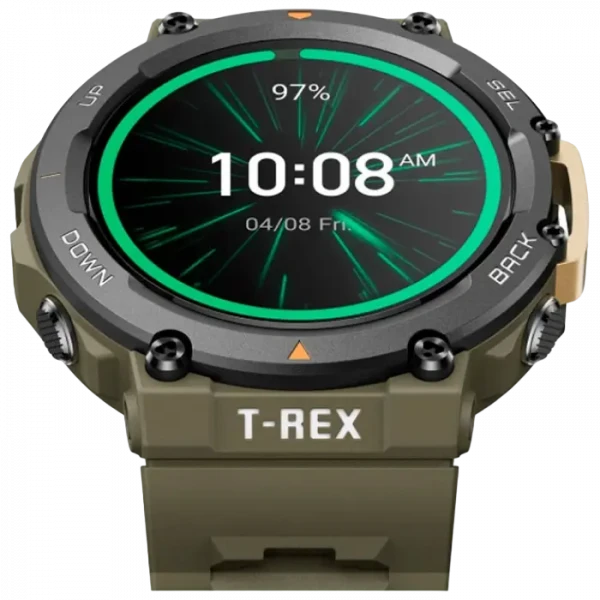 Ceas inteligent Xiaomi Amazfit T-Rex 2, 47mm, Wild Green