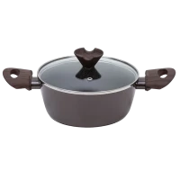 Кастрюля RESTO 93018, 2.5л, 20см, Коричневый