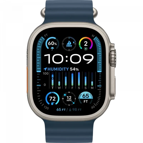 Ceas inteligent Apple Watch Ultra 2, 49mm, Titanium | Blue Ocean