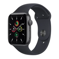Ceas inteligent Apple Watch SE, 44mm, Carcasă din aluminiu cu bandă sport Midnight