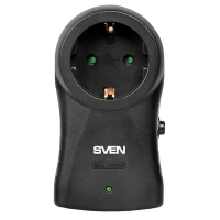 Prelungitor electric SVEN SF-S1, 1 Prize, Negru