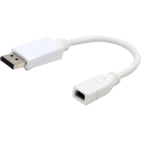 Adaptor Video Cablexpert A-mDPF-DPM-001-W, MiniDP (F) - DisplayPort (M), 0,1m, Alb