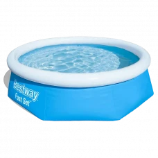 Piscină gonflabilă Bestway Fast Set, 2100L, Albastru/Alb, 57265