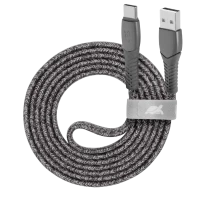 Cablu de încărcare și date Rivacase PS6102, USB Type-C/USB Type-A, 1,2m, Gri