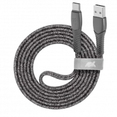 Cablu de încărcare și date Rivacase PS6102, USB Type-C/USB Type-A, 1,2m, Gri