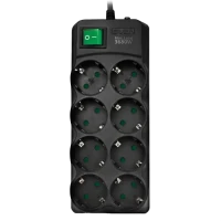 Prelungitor electric SVEN SV-021610, 8 Prize, 3m, Negru
