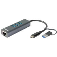 Сетевой адаптер D-Link DUB-2332, Серый
