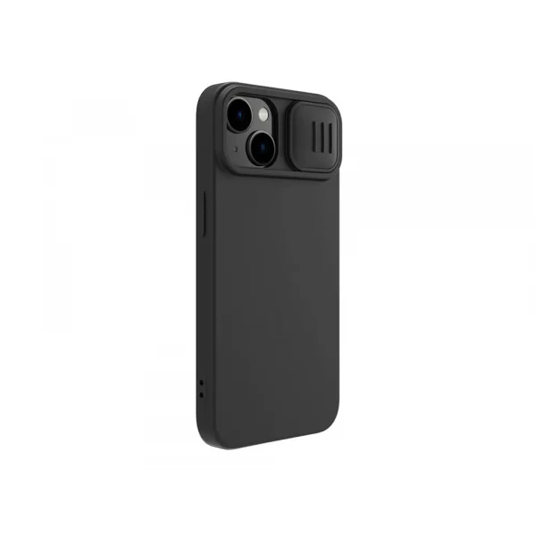 Husă Nillkin iPhone 14, CamShield Silky Silicone, Negru