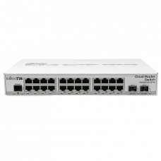 Comutator Router MikroTik CRS326-24G-2S+IN, Alb