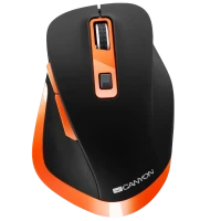 Mouse Wireless Canyon MW-14, Negru/Portocaliu