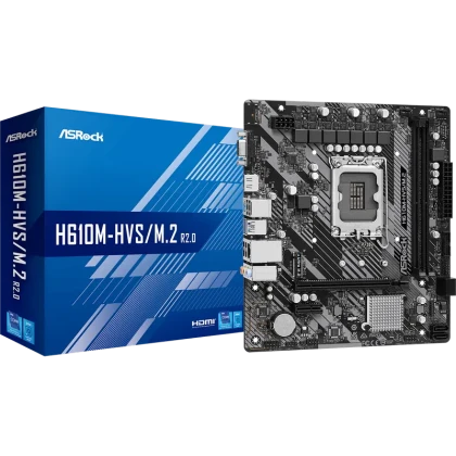 Placă de bază ASRock H610M-HVS/M.2 R2.0, LGA1700, Intel H610, Micro-ATX