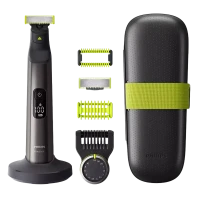 Trimmer pentru bărbați Philips OneBlade Pro QP6650/61, Negru | Verde