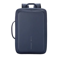 Rucsac pentru Laptop Bobby Bizz, Piele artificială, Albastru închis
