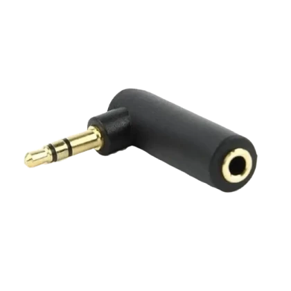Аудио адаптер Cablexpert A-3.5M-3.5FL, 3.5mm 3-pin (F) - 3.5mm 3-pin (M), Чёрный
