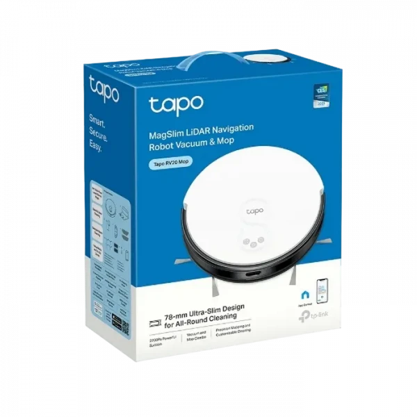 Робот-Пылесос TP-LINK Tapo RV20 Mop, Белый