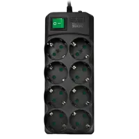 Prelungitor electric SVEN SV-021726, 8 Prize, 5m, Negru