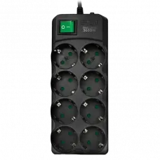 Prelungitor electric SVEN SV-021726, 8 Prize, 5m, Negru