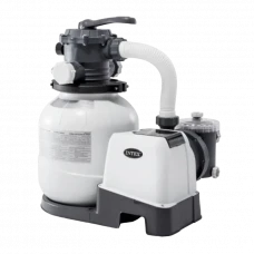 Pompă cu filtru de nisip Intex Krystal Clear, 7900L, Alb/Negru, 26646