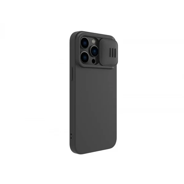 Husă Nillkin iPhone 14 Pro, CamShield Silky Silicone, Negru