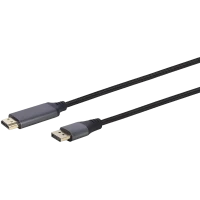 Видеокабель Cablexpert CC-DP-HDMI-4K-6, DisplayPort (M) - HDMI (M), 1,8м, Чёрный