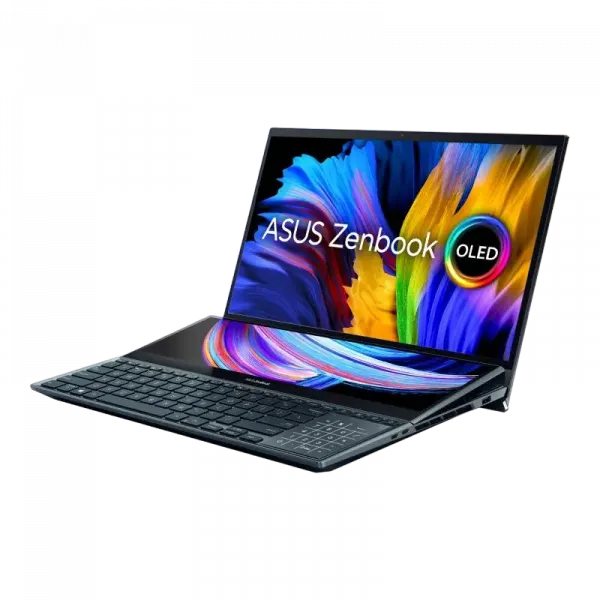 Laptop 15,6 ASUS Zenbook Pro Duo 15 OLED UX582HM, Celestial Blue, Intel Core i7-11800H, 16GB/1024GB, Windows 11 Pro