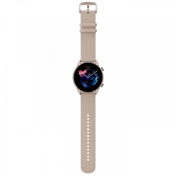 Ceas inteligent Xiaomi Amazfit GTR 3, Carcasă din aluminiu de culoare gri cu bandă din silicon gri