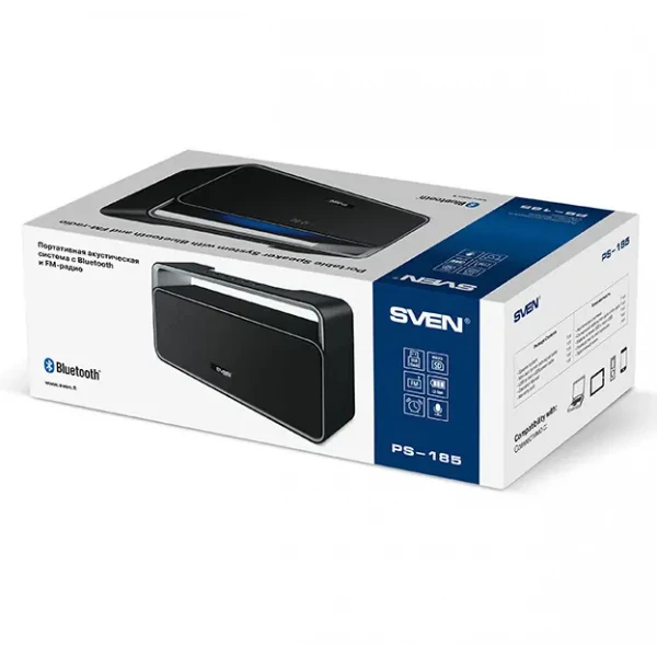 Портативная колонка SVEN PS-185, Чёрный