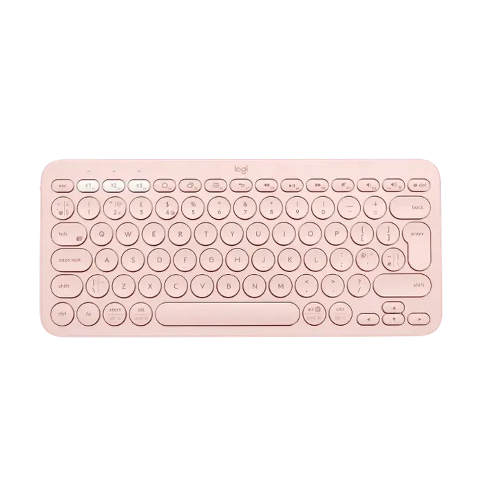 Tastatură Logitech K380, Fără fir, Roz