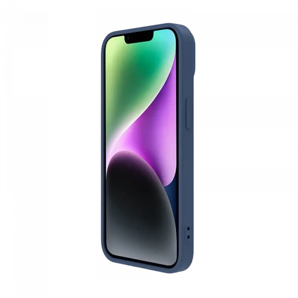 Husă Nillkin iPhone 14 Plus, CamShield Silky Silicone, Albastru