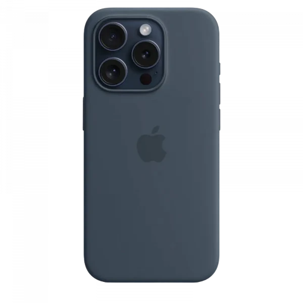 Чехол Apple iPhone 15 Pro Silicone Case with MagSafe, Синий шторм