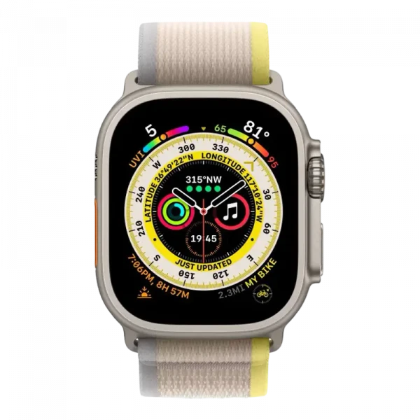 Ceas inteligent Apple Watch Ultra, 49mm, Bej/Galben