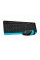 Set Tastatură + Mouse A4Tech FG1010, Fără fir, Negru/Albastru