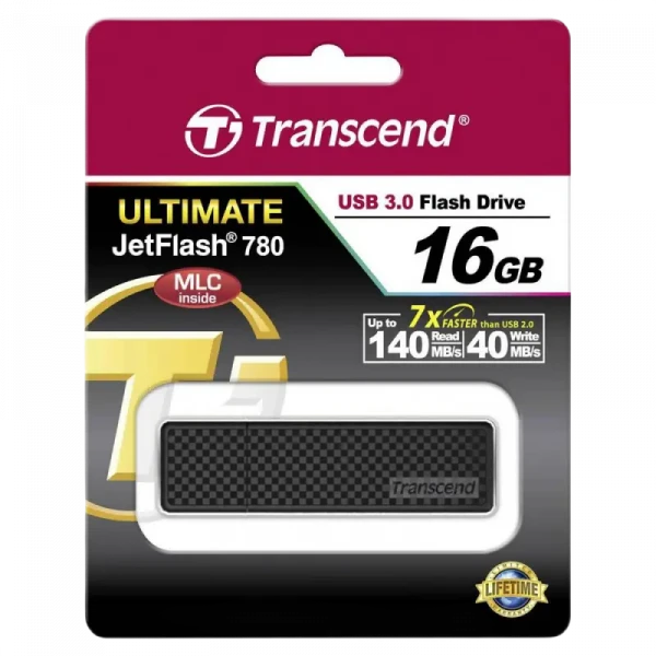 USB Flash накопитель Transcend JetFlash 780, 16Гб, Чёрный