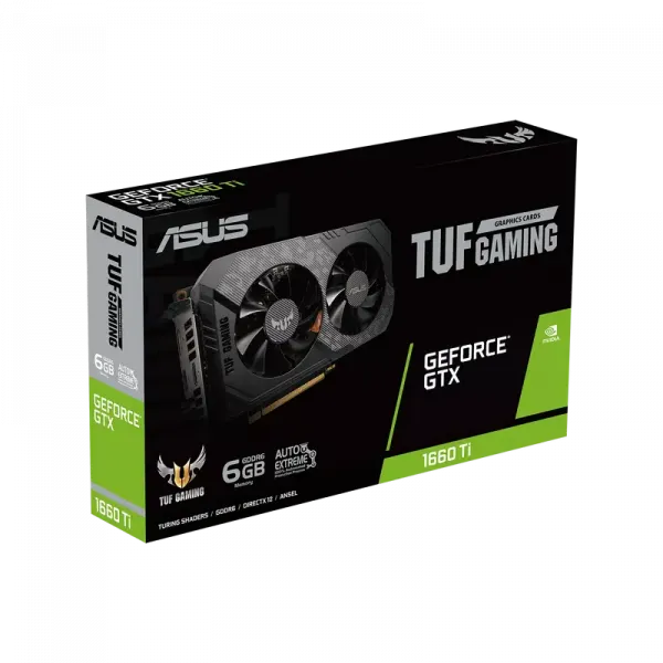 Placă Video ASUS TUF-GTX1660TI-6G-EVO-GAMING, 6GB GDDR6 192bit