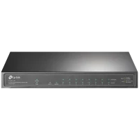 Коммутатор TP-LINK TL-SG1210P / 10-port 10/100/1000Mbps / 8 PoE+ ports / 63W Budget / SFP / Steel Case
