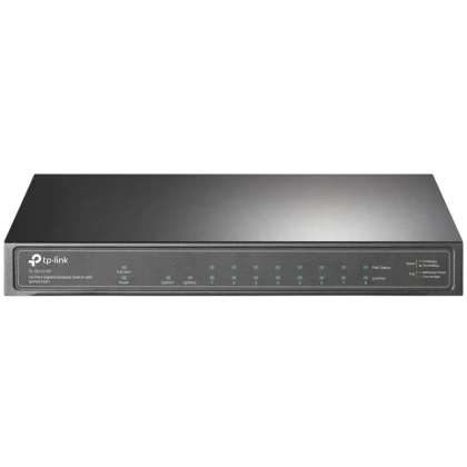 Коммутатор TP-LINK TL-SG1210P / 10-port 10/100/1000Mbps / 8 PoE+ ports / 63W Budget / SFP / Steel Case