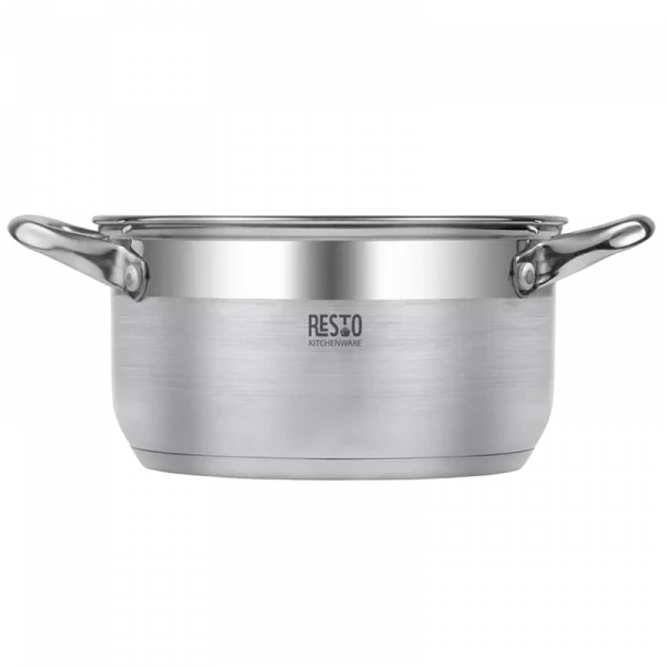 Кастрюля RESTO 92004, 4,6л, 22см, Нержавеющая сталь