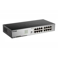Коммутатор D-Link DGS-1016D / 16 портов / 10/100/1000Mbps / Металлический корпус / Устанавливаемый в стойку
