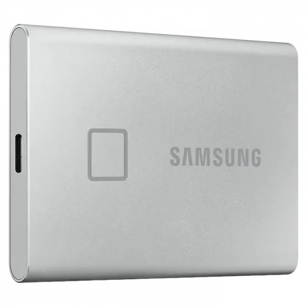 Внешний портативный SSD накопитель Samsung Portable SSD T7 Touch, 2 TB, Серебристый (MU-PC2T0S/WW)