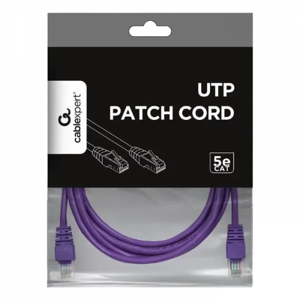 Patch cord Cablexpert PP12-1M/V, CAT5e UTP, 1m, Violet