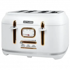 Toaster MUSE MS-131 W, Alb | Auriu