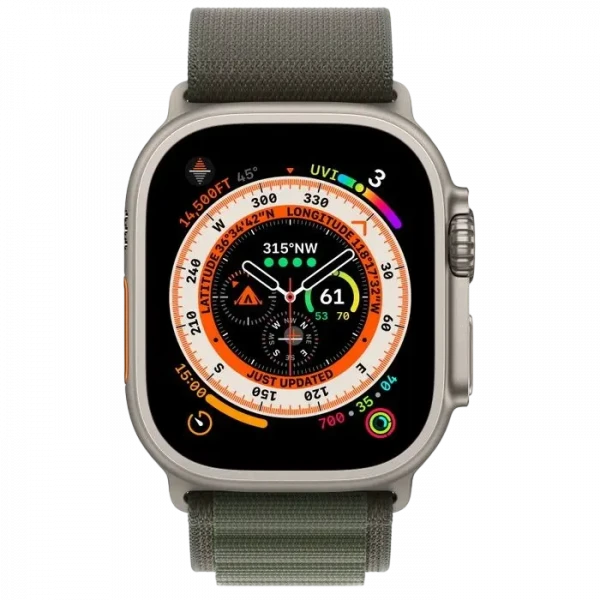 Умные часы Apple Watch Ultra, 49мм, Зеленый | Серебристый