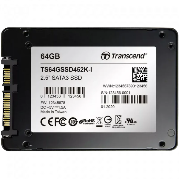 Накопитель SSD Transcend SSD452K, 64Гб, TS64GSSD452K