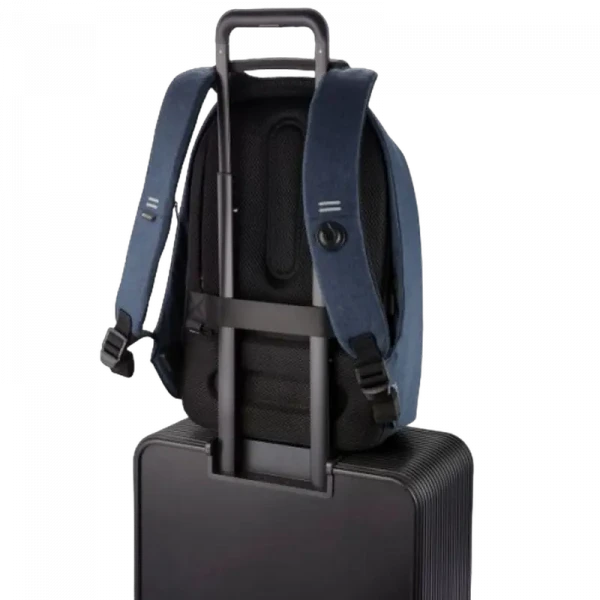 Rucsac pentru Laptop Bobby PRO, 15.6, Piele artificială, Albastru închis