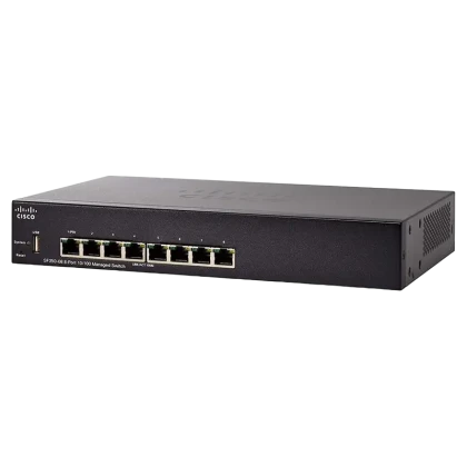 Switch de rețea Cisco SF350-08, 8x 10/100 Mbps